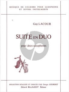 Lacour Suite en Duo 2 Saxophones Alto
