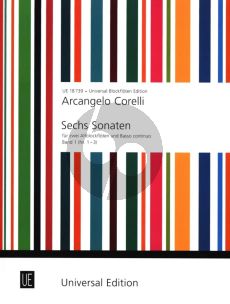 Corelli 6 Sonaten Vol.1 No.1-3 fur 2 Altblockflöten und Bc (Herausgeber Gerhard Braun - Generalbass von Siegfried Petrenz)