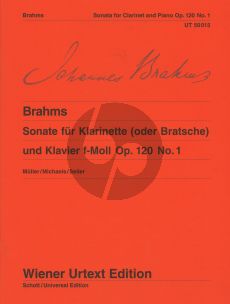 Brahms Sonate f-moll Op.120 No.1 for Clarinet or Viola and Piano