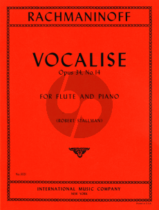 Rachmaninoff Vocalise Op.34 No.14 Flute-Piano (Stallman)