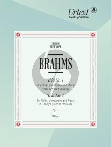 Brahms Trio op.8 H-dur (2e Fassung) Urtext Edition Violine, Violoncello und Klavier (Herausgegeben von Hans Gal)