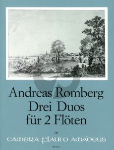 Romberg 3 Duos Op. 62 2 Flöten (Partitur mit 1 Stimme) (Bernhard Pauler)