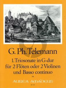 Telemann Triosonate G-dur TWV 42:G3 2 Flöten(2 Vi.)-Bc (Bernhard Pauler)