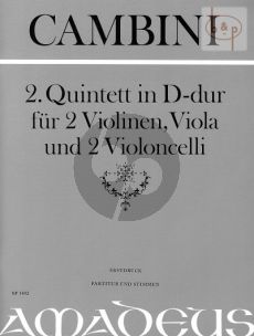 Quintet No.2 B-flat major (Score/Parts)