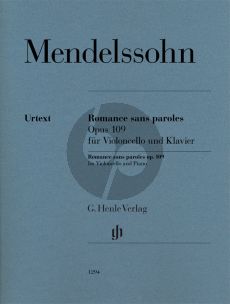 Romance sans paroles Op. 109 Violoncello-Piano