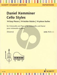 Kemminer Cello Styles (14 Easy Pieces) Violoncello-Piano