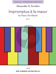 Scriabin 2 Impromptus à la Mazur Op.7 Piano solo