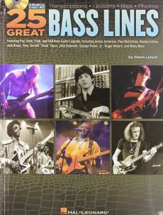 Letsch 25 Great Bass Lines - Transcriptions-Lessons-Bios and Photos (Bk-Cd)
