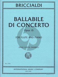 Briccialdi Ballabile di Concerto Op.15 Flute-Piano (edited by Paul Lustig Dunkel)