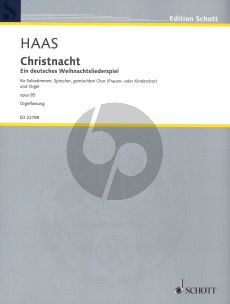 Haas Christnacht Opus 85 Vocal Score