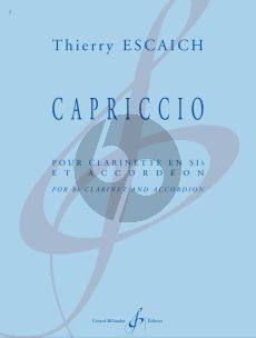 Escaich Capriccio Clarinette (Bb) et Accordeon