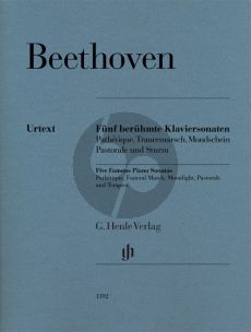 Beethoven 5 berühmte Klaviersonaten (herausgegeben von Norbert Gertsch und Murray Perahia)