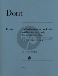 Dont Vorubungen zu Kreutzer und Rode Op.37 Violine solo (Edited by Dominik Rahmer) (Fingersatz und Streichbezeichnung vom Komponisten)