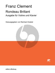 Clement Rondeau Brillant Op. 36 Violine solo with String Quartet (Score/Parts) (edited by Reinhard Goebel)
