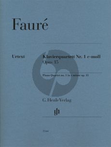 Faure Piano Quartet no.1 C-Minor Op.15 Score and Parts (Editor Fabian Kolb - Fingering Pascal Roge)