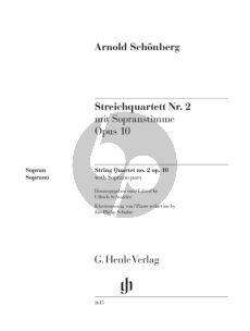 Schoenberg String Quartet No. 2 Op. 10 with Soprano part (piano reduction by Jan Philip Schulze) (edited by Ullrich Scheideler)
