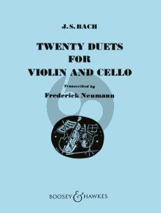 Bach 20 Duets for Violin and Cello (Playing Score) (arr. Frederick Neumann)