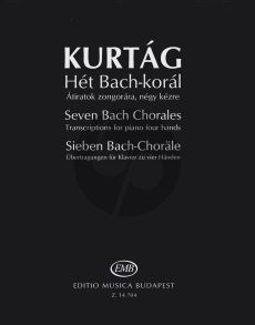 Kurtag 7 Bach Chorales Piano 4 hds