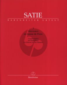 Satie 3 Morceaux en forme de Poire Piano 4 hds (edited by Jens Rosteck) (Barenreiter-Urtext)