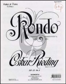 Rieding Rondo Op.22 No.3 Violin-Piano