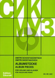 Shostakovich Albumstucke Violine und Klavier (Fortunatow)