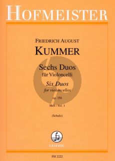 Kummer 6 Duos Op.156 Vol.1 2 Violoncellos (Schulz)