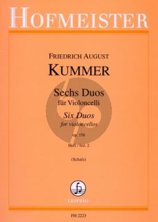 Kummer 6 Duos Op.156 Vol.2 2 Violoncellos (Schulz)