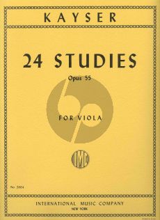 Kayser 24 Studies Op.55 Viola (IMC)