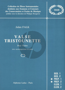 Falk Valse Tristounette Violon-Piano