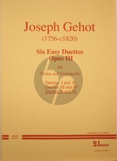 Gehot 6 Easy Duettos Op.3 No.5 - 6 Violin and Cello