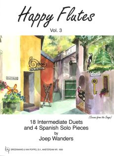 Wanders Happy Flutes Vol.3 (18 Intermediate Duets and 4 Spanish Solo Pieces) (Grade 3 - 4)