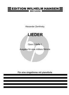 Zemlinsky Lieder Op.2 Vol.1 Mittlere Stimme und Klavier