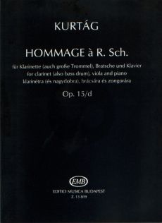 Kurtag Hommage a R. Sch. Op.15 /d Clarinet Bb-Viola and Piano (Playing Score)