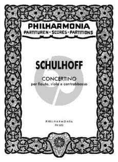 Schulhoff Concertino Flote-Viola-Kontrabass (Studienpartitur)