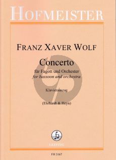 Wolf Concerto für Fagott und Orchester (Klavierauszug) (Susanne Ehrhardt und Walter Thomas Heyn)