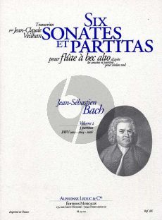 Bach 6 Sonates & Partitas vol.2 BWV 1002-1004-1006 Treble Recorder (arr. by J.C. Veilhan) Nabestellen