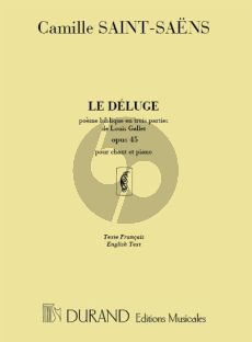 Saint-Saens Le Deluge Op.45 Poeme Biblique en 3 Parties Soli-Choir-Orch. (Vocal Score) (fr./engl.)