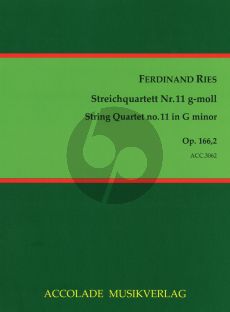 Ries Quartet No. 11 Op.166 No.2 g-minor (Score/Parts) (Jürgen Schmidt)