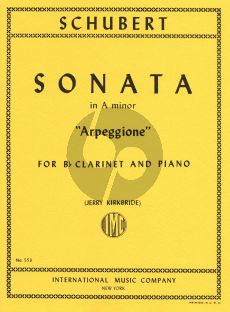 Schubert Sonate Arpeggione a-minor D.821 Clarinet and Piano (transcr,. by Jerry Kirkbride)