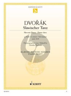 Dvorak Slavonic Dance g-minor Op.46 No.8 for Piano 4 Hands (Twelsiek)