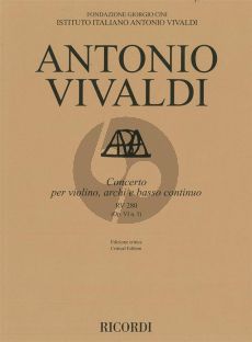 Vivaldi Concerto e-minor RV 280 (Op.VI/5) Violin-Strings-Bc Score (edited by Alessandro Borin)