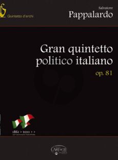 Pappalardo Gran Quintetto Politico Italiana A-major Op. 81 2 Violins-2 Violas and Cello (Score/Parts (with CD)