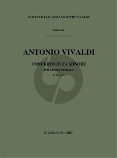 Vivaldi Concerto F Minor RV 143 (F.XI n.35) for Strings and Bc Fullscore (Basso Continuo di Gian Francesco Malipiero)