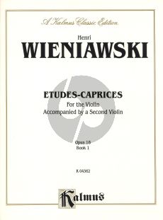 Wieniawski Etudes-Caprices Op.18 Vol.1 Violin (Accompanied by a Second Violin)