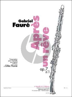 Faure Apres un Reve Op.7 No.1 Clarinette Bb - Piano