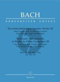Bach J.S. Klavierbearbeitungen fremder Werke vol.3