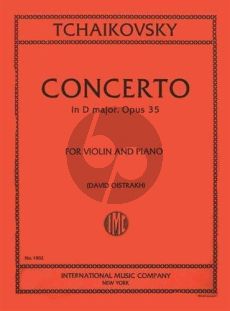 Tchaikovsky Concerto D-major Op.35 for Violin and Piano (David Oistrakh)
