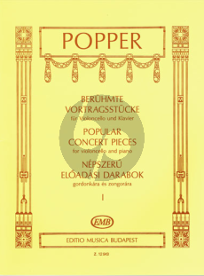 Popper Popular Concert Pieces Vol.1 for Violoncello-Piano (edited A.Pejtsik)