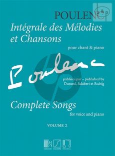 Integrale des Melodies et Chansons Vol.2 pour Voix et Piano