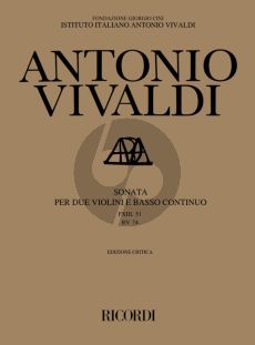 Vivaldi Sonata g-minor RV 74 - F.XIII N.51 2 Violins and Bc (Score)